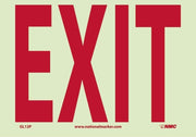 NMC Glo-Brite Exit Sign - Vinyl by National Marker – Vinyl, Model GL12P