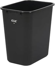 CAC Poly TCWB-28K Trash Can/Wastebasket Rect Black 28Qt/7Gal