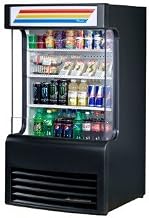 True TAC-14GS-LD 56"H Vertical Air Curtain Merchandiser with Plexiglass Side Panels