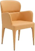 Starlight Canyon Home Modern Peach & Rosegold Dining Armchair, Orange, Stylish Contemporary Design, Comfortable Seating, Sturdy Construction, Ideal for Dining Room Decor