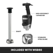 Waring 25-Gallon / WSB60 16” Shaft - Prior Model / 16 Inch Shaft | 25 Gallon Capacity Countertop Blenders