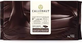 Callebaut Recipe No. L-60-40 Finest Belgian Dark Chocolate 5kg Block | 60.6% min dry cocoa solids; 30.3% fat; bittersweet cocoa