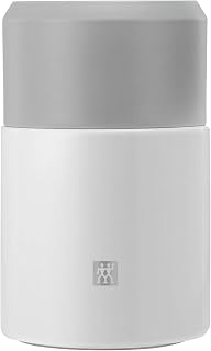 ZWILLING Thermo Food Container, Integrated Bowl, Double Wall Insulation, Including Spoon, 700 ml, Height: 17 cm, White