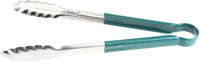 HUBERT Cool Touch Tong with Green Silicone Handle Stainless Steel - 12"L
