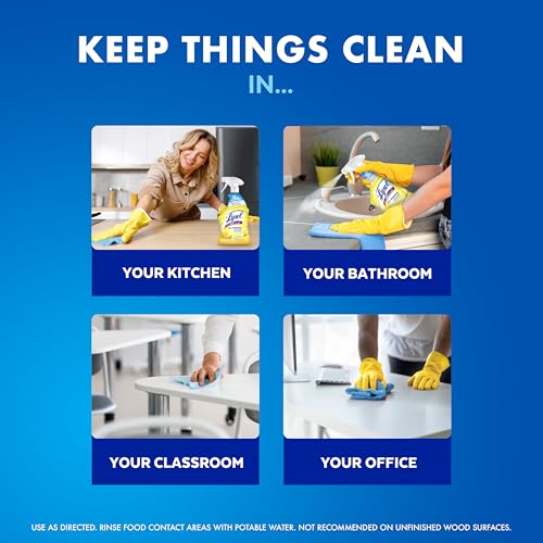 Lysol 32 Fl Oz (Pack of 4) / Lemon + Mango + Lavender / Yellow All-Purpose Cleaners