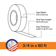 3M 3/4 in x 60 ft / Black / Industrial Electrical Tape