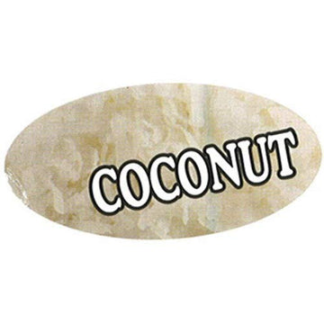 Oval Coconut Flavor Label by Specialty Printing – 1.96 x 31 inch, White, Pack of 1000, Model PL531