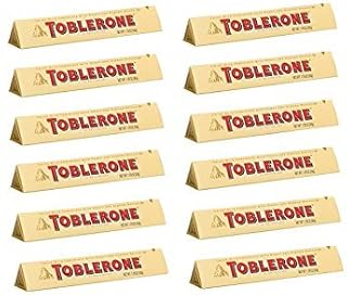 Toblerone SWISS MILK CHOCOLATE WITH HONEY AND ALMOND NOUGAT 12 X 100 G BARS