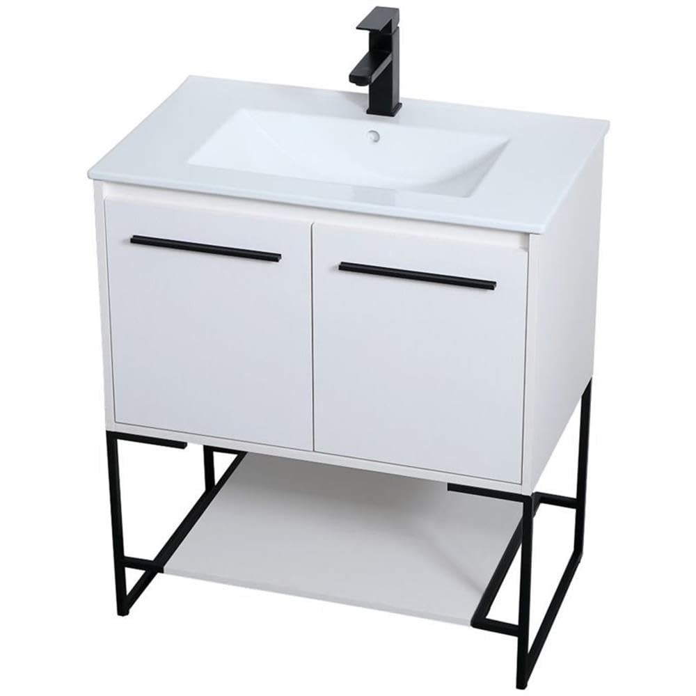 Elegant Decor 30" - Single / White / Modern Bathroom Vanities