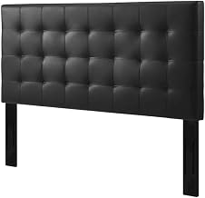 Furnifact Tufted Upholstered Faux Leather King, California King Headboard with Durable Construction, Stylish Design, Easy Installation for Bedroom Décor