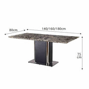 Mesa De Jantar Fashion Marble Dining Table Home Villa Restaurant Diner Table by JOYNOW – 180x80x75cm, One Color, Model 8524