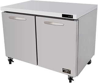 Kool-It KUCR-48-2 Two-Section Undercounter Reach-in Refrigerator, 13.1 Cubic Feet