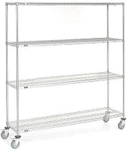 Nexel Chrome Wire Shelf Truck, 72x18x80 1200 Pound Capacity