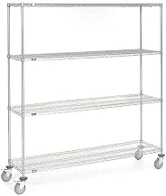 Nexel Chrome Wire Shelf Truck, 72x18x80 1200 Pound Capacity