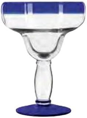 Libbey 92315 Aruba Blue Rim 16 Oz. Margarita Glass - 12 / CS
