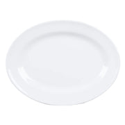 16 1/4" x 12" White Oval Melamine Platter (Set of 12) by GET – 16.25", Melamine, White, Pack of 12, Model M-4010-W