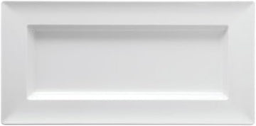 Dalebrook Upscale White Melamine Display Tray - 14 3/4"L x 7 1/4"W x 1"H