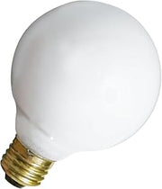 Satco S3671 120V Medium Base 40-Watt G30 Light Bulb, Gloss White