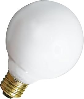 Satco S3671 120V Medium Base 40-Watt G30 Light Bulb, Gloss White