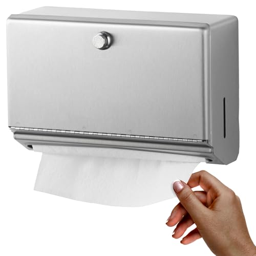Bobrick 7-1/8" (Pack of 6) / Knob-Latch / Plateado Paper Towel Holders