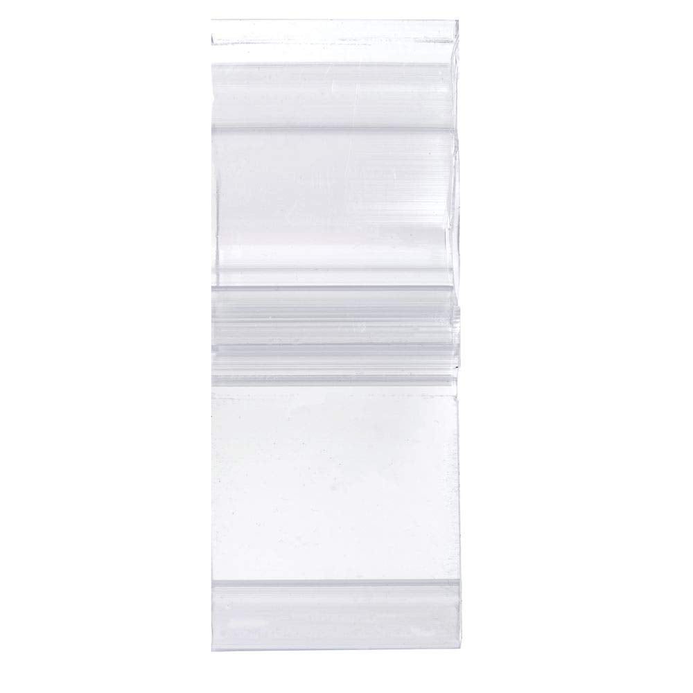 Clear Low-Profile Ratchet Style Sign Holder - 1"L by HUBERT – Polycarbonate, Clear, Pack of 25, Model 109069