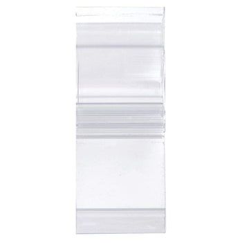 Clear Low-Profile Ratchet Style Sign Holder - 1"L by HUBERT – Polycarbonate, Clear, Pack of 25, Model 109069