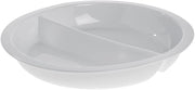 HUBERT Divided Chafing Dish Pan 4 1/5 Quart Porcelain - 14 7/8" Dia x 2 1/8" H