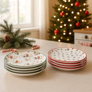 10 Strawberry Street Skiers / 6" / Traditional Appetizer Plates