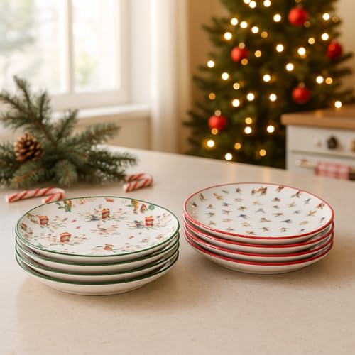 10 Strawberry Street Skiers / 6" / Traditional Appetizer Plates