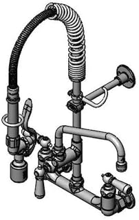 T&S Brass MPY-8WCN-08 Mini-PRU Wall Mount, Eternal Cartridges with Spring Checks, B-0107-C, ADF with 8" Nozzle, 8"