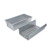 Bakeware Aluminized Steel Meat Loaf Pan with Insert by USA Pan – 10 x 5 x 3", 3 inches, Steel, Aluminized Steel, Model 1157LF-6