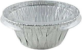 Handi-Foil 3.5 oz. Aluminum Foil Cup w/Clear Lid -Ramekin/Cupcake/Tart Container (pack of 300)