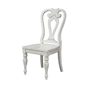 Rubberwood Splat Back Side Chairs Set of by Starlight Canyon Home – 42.25 x 18.5 x 24.75 inches, Solid + Manufactured Wood, White, Pack of 2