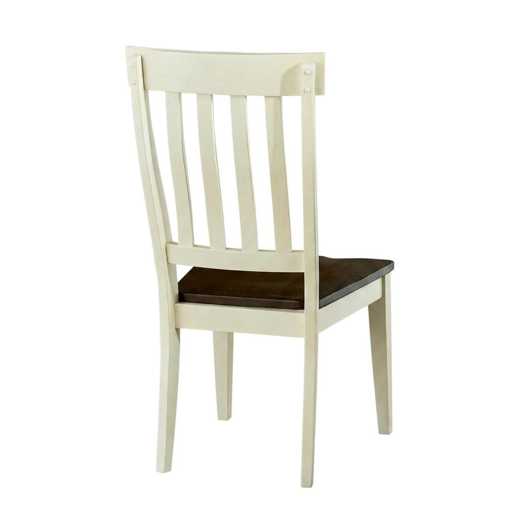 Brown Toluca Slatback Side Chair 2-Piece Set by Starlight Canyon Home – Solid Rubberwood, Brown, Pack of 2
