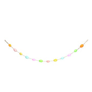Rustic Easter Egg Garland 59"" Long Rainbow Colors on Twine Cord by Transpac – Multi Color