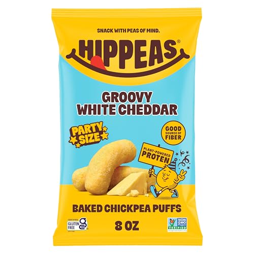 HIPPEAS Groovy White Cheddar / 8 Ounce (Pack of 1) / 1 Puffed Snacks