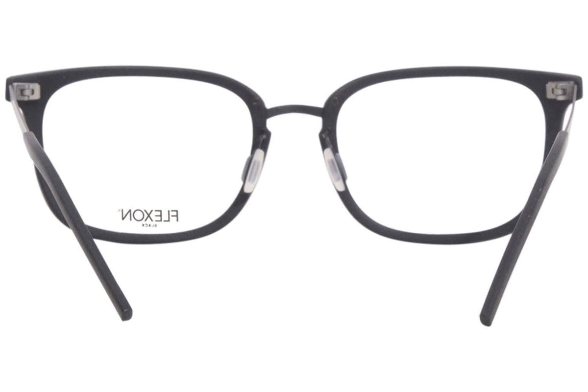 Eyeglasses B 2020 001 Black by Flexon – Lens-55 Bridge-20 Temple-145, Plastic, Black/Silver - 001, Model B2020