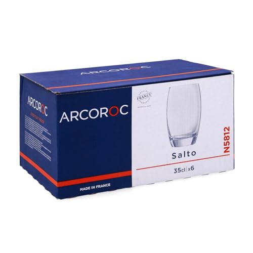 Arcoroc 6 Unité (Lot de 1) / 35 cl / Transparent/Green Tumblers & Water Glasses