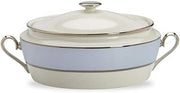 Lenox Blue Frost Platinum China Covered Vegetable Bowl with Lid