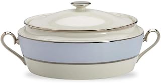 Lenox Blue Frost Platinum China Covered Vegetable Bowl with Lid