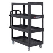 Rubbermaid Commercial Products Black / Large / 4-Shelf Service Carts