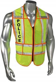 Radians 207 Breakaway 1" Split Vest, Police/Orange Trim/Green, Jumbo/2X/4X