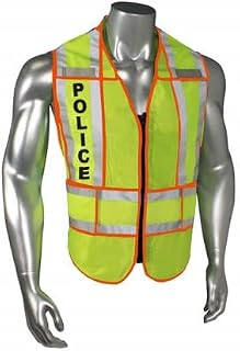 Radians 207 Breakaway 1" Split Vest, Police/Orange Trim/Green, Jumbo/2X/4X