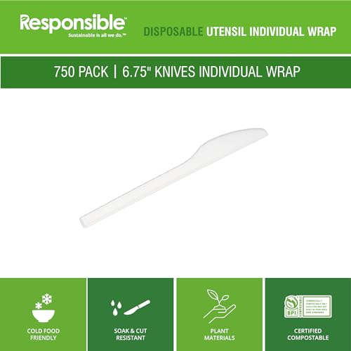 Responsible Products 6.75" Knives (750 Count) / White / 750 Knives