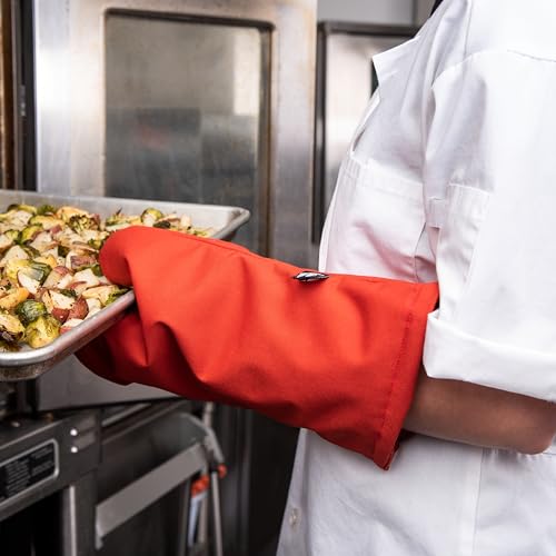 San Jamar 15" / Conventional / Red Oven Mitts