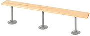 Locker Bench Hardwood Top w/Steel Tube Pedestals by Global Industrial – Hardwood, Natural, Model 183676