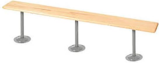 Locker Bench Hardwood Top w/Steel Tube Pedestals by Global Industrial – Hardwood, Natural, Model 183676