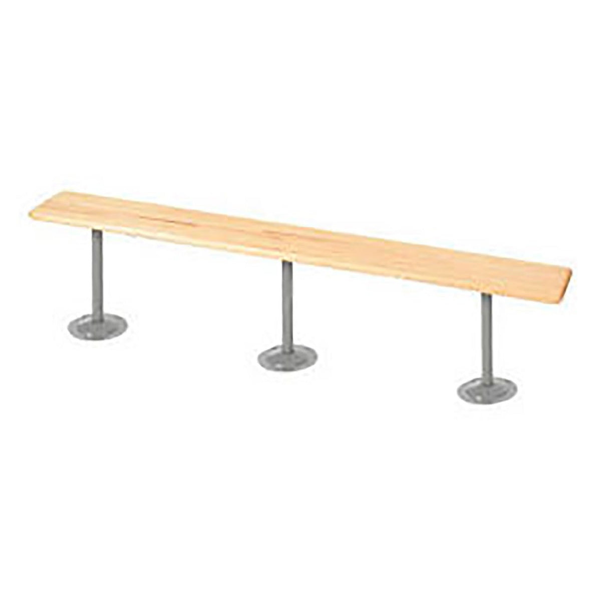 Locker Bench Hardwood Top w/Steel Tube Pedestals by Global Industrial – Hardwood, Natural, Model 183676
