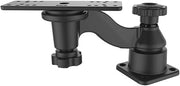RAM MOUNTS Fish Finder and Marine Electronics Swing Arm Mount | 6" dual-arm mount for GPS units and chartplotters, drill-down marine-grade aluminum base
