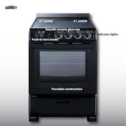 Summit Appliance Black / Freestanding / 2.9 cubic_feet Freestanding Ranges